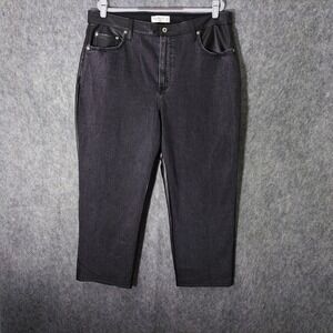 Abercrombie Fitch Women Jeans 34 18S Curve Ankle Straight High Rise Faux Leather